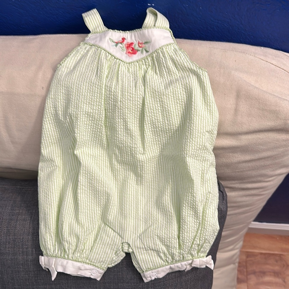 Janie and Jack, seersucker onesie